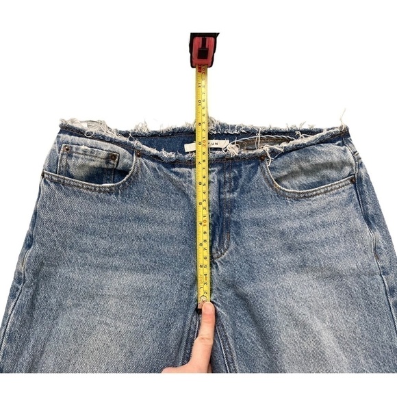 PacSun 90’s low rise distressed raw hem straight leg jeans - Picture 5 of 13